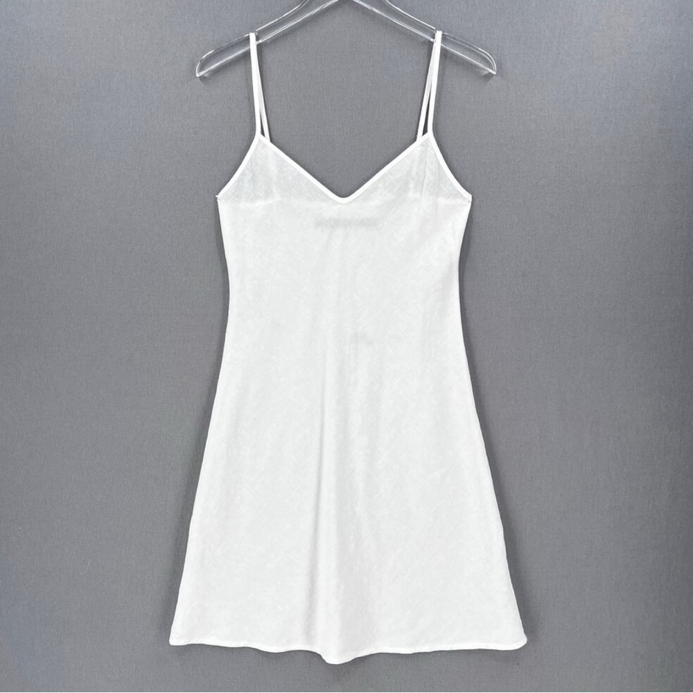 Juliet Dunn London Womens White Slip Mini Dress Sheer Lightweight Flow size 1